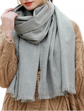 Premium Cashmere Feeling Solid Color Scarf 